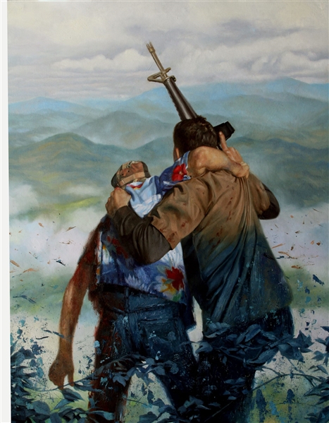 Chris Hopkins - Oil Painter - Air Force Travels - Medal of Honor recipient, Richard Etchberger